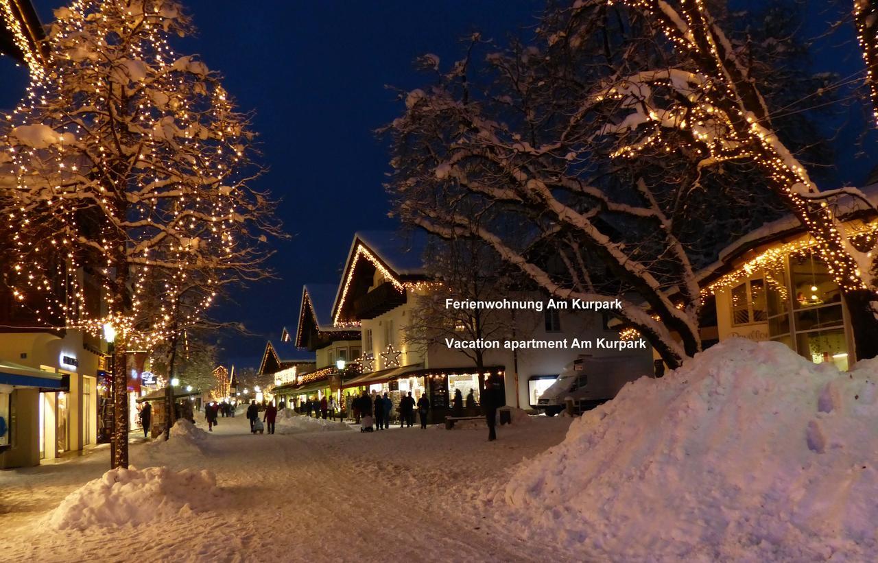 Ferienwohnung Am Kurpark -Wohnung 2,90Qm- การ์มิช-พาร์เทนเคียร์เชน ภายนอก รูปภาพ